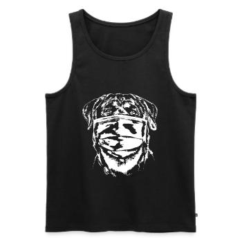Maske Rotweiler Social Distancing Mund Nasen Maske - Männer Premium Bio Tank Top - Schwarz - Vorne - AI Model Male 178 light (178cm)