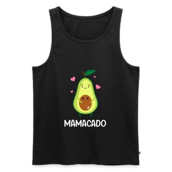 Mamacado Pregnant Avocado Mom - Männer Premium Bio Tank Top - Schwarz - Vorne - Michal (187cm)