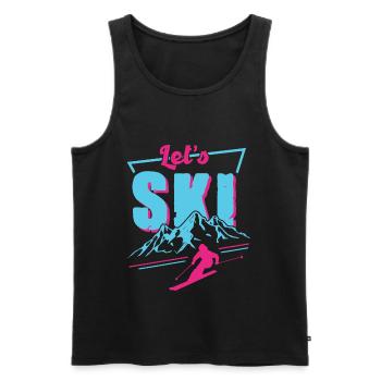 Retro Ski - Vintage 80s 90s Ski Outfit Skifahrer - Débardeur bio Premium Homme - noir - Devant - AI Model Male 178 light (178cm)