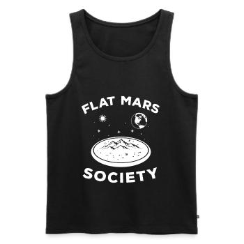 Flat Mars Society Globus Planet Flache Erde - Männer Premium Bio Tank Top - Schwarz - Vorne - Michal (187cm)