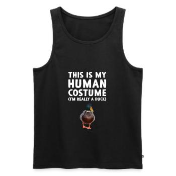 This Is My Human Costume I'm Really A Duck Costume - Männer Premium Bio Tank Top - Schwarz - Vorne - AI Model Male 178 light (178cm)