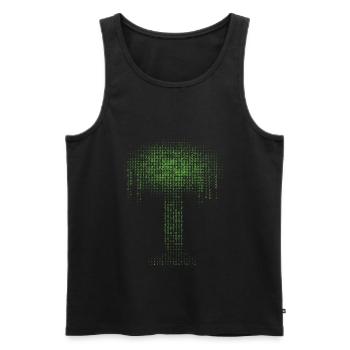 Binary Tree Encoding Computer Programmer - Men's Premium Organic Tank Top - black - Front - AI Model Male 178 light (178cm)