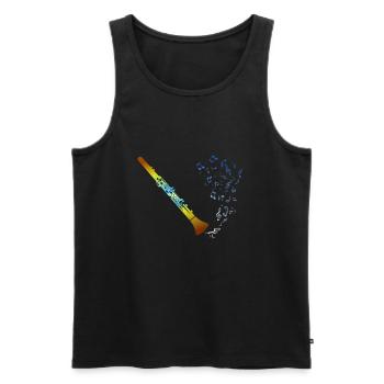 Clarinet Musical instrument Musical note Clarinetist - Men's Premium Organic Tank Top - black - Front - AI Model Male 178 light (178cm)