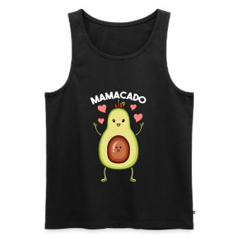 Mamacado Pregnancy Expectant Mom 2021 Avocat - Débardeur bio Premium Homme - noir - Devant - Michal (187cm)