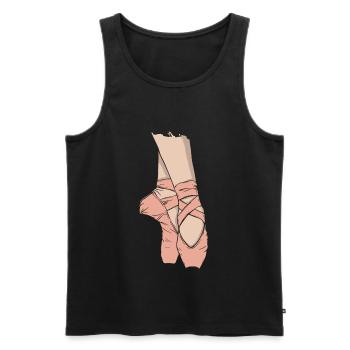 Ballet Ballerina Dance Shoes - Men's Premium Organic Tank Top - black - Front - AI Model Male 178 light (178cm)