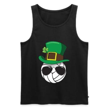 Volley-ball Saint-Patrick Jour Trèfle chance chapeau - Débardeur bio Premium Homme - noir - Devant - Michal (187cm)