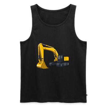 Pelleteuses - Débardeur bio Premium Homme - noir - Devant - Michal (187cm)