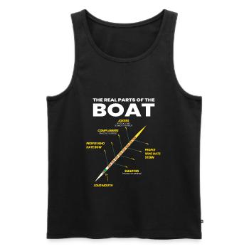 The Real Parts Of The Boat Rowing Rower - Men's Premium Organic Tank Top - black - Front - Michal (187cm)