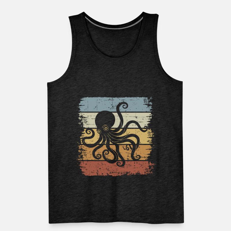 Octopus Octopus Tentacle Squid Sea Creature Men's Premium Organic Tank Top