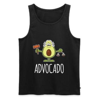 Avocado Jura ADVOCADO Student Lawyer Exam - Men's Premium Organic Tank Top - black - Front - AI Model Male 178 light (178cm)