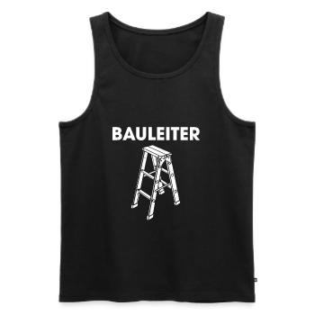 Bauleiter Stehleiter Baustelle Baustellen Leiter - Männer Premium Bio Tank Top - Schwarz - Vorne - Michal (187cm)