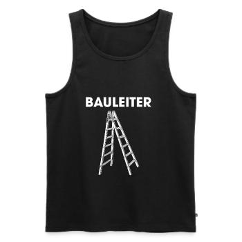 Bauleiter Stehleiter Baustelle Baustellen Leiter - Männer Premium Bio Tank Top - Schwarz - Vorne - Michal (187cm)