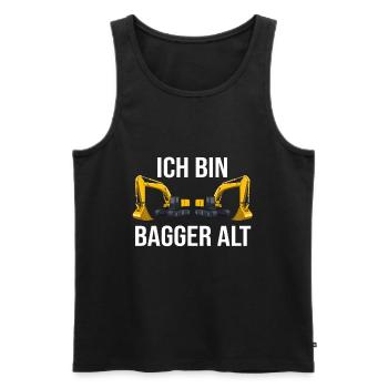 Bagger 2. Geburtstag Jungen 2 Jahre Baustelle - Männer Premium Bio Tank Top - Schwarz - Vorne - Michal (187cm)