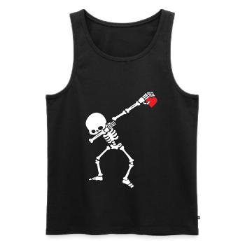 Dabbing Skeleton Heart Valentine Day Love Heart - Débardeur bio Premium Homme - noir - Devant - Michal (187cm)