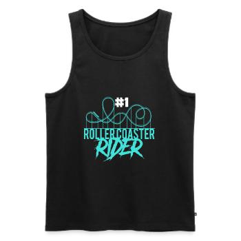 Rollercoaster Rider Montagnes russes - Débardeur bio Premium Homme - noir - Devant - Michal (187cm)