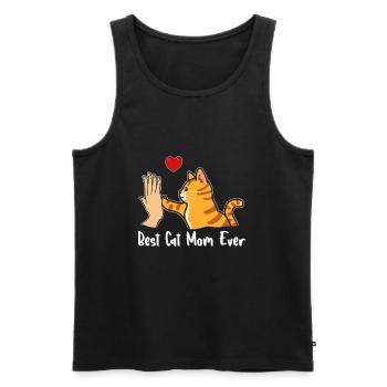 Best Cat Mom Ever - Men's Premium Organic Tank Top - black - Front - AI Model Male 178 light (178cm)