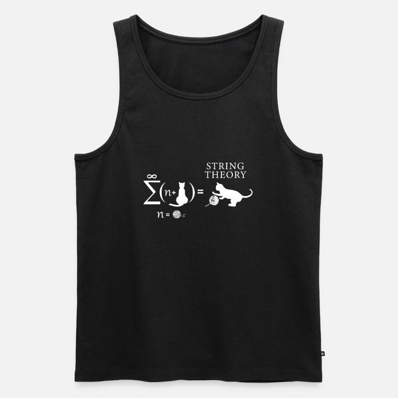 String théorie chat Infini - Débardeur bio Premium Homme - noir
