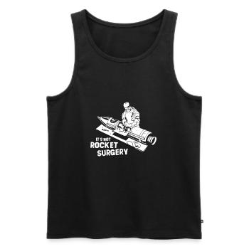 Its Not Rocket Surgery No Rocket Science - Men's Premium Organic Tank Top - black - Front - AI Model Male 178 light (178cm)