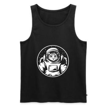 Astronaut Cat Space Weltraum Catronaut Space Katze - Männer Premium Bio Tank Top - Schwarz - Vorne - AI Model Male 178 light (178cm)
