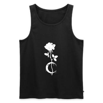Lune d’occulte Rose Gothic - Débardeur bio Premium Homme - noir - Devant - AI Model Male 178 light (178cm)