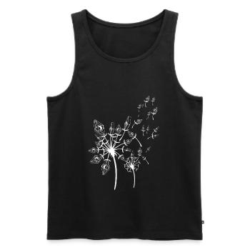 Dandelion Cutting Insert CNC - Men's Premium Organic Tank Top - black - Front - AI Model Male 178 light (178cm)