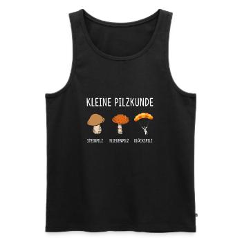Petit champignon Chanceux Paragleiter - Débardeur bio Premium Homme - noir - Devant - AI Model Male 178 light (178cm)