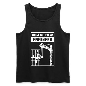 Trust Me I'm An Engineer - Männer Premium Bio Tank Top - Schwarz - Vorne - Michal (187cm)