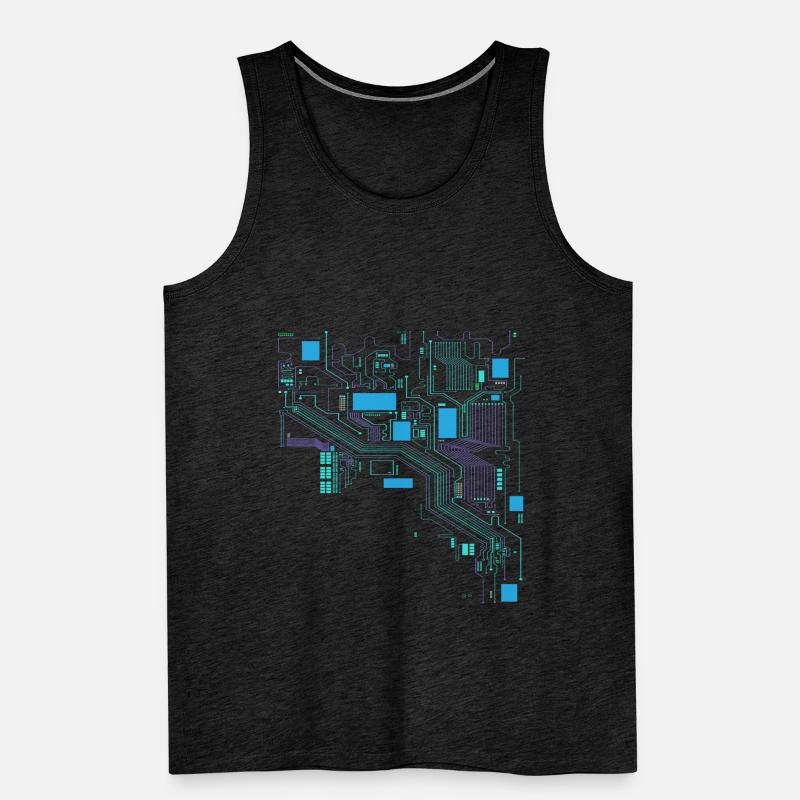Computer Cpu Informatiker Hacker Männer Premium Bio Tank Top