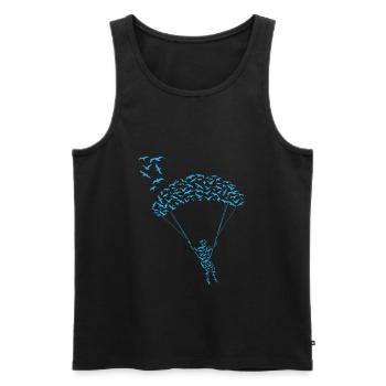 Paraglider Flock Bird Paraglider - Men's Premium Organic Tank Top - black - Front - Michal (187cm)