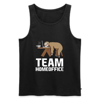 Team Home Office Sleeping Sloth Funny Lazy Sloth - Men's Premium Organic Tank Top - black - Front - Michal (187cm)