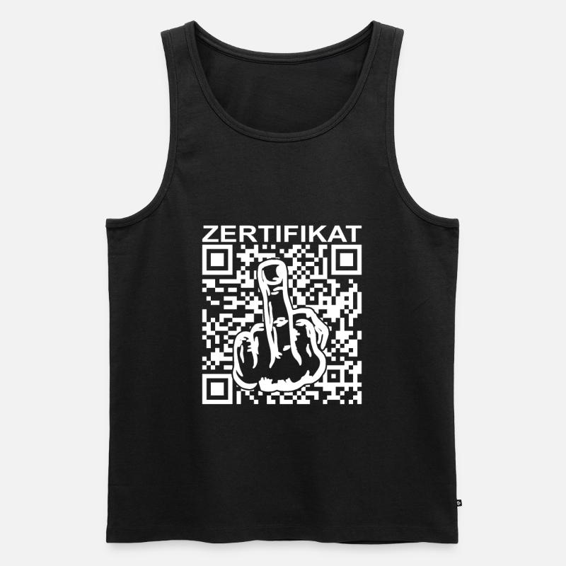 Impf Zertifikat - Männer Premium Bio Tank Top - Schwarz