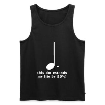 Musical note funny saying musician - Men's Premium Organic Tank Top - black - Front - AI Model Male 178 light (178cm)