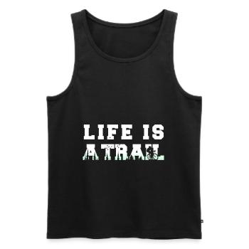 Life is a Trail Vélo Vélo Vélo - Débardeur bio Premium Homme - noir - Devant - Michal (187cm)
