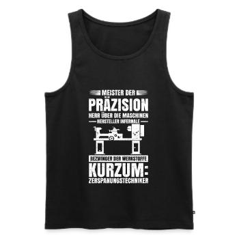 Meister Zerspanungsmechaniker Techniker Zerspaner - Männer Premium Bio Tank Top - Schwarz - Vorne - Michal (187cm)