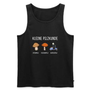 Kleine Pilzkunde Glückspilz Mopedfahrer Mofafahrer - Männer Premium Bio Tank Top - Schwarz - Vorne - Michal (187cm)