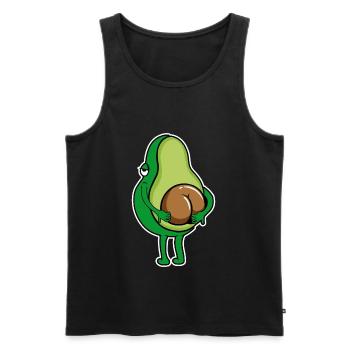 Avocado Ass Scratch Butt Avocado Lover Vegan - Männer Premium Bio Tank Top - Schwarz - Vorne - Michal (187cm)