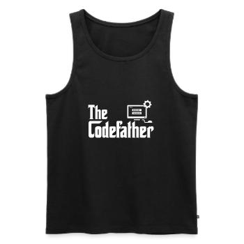 The Codefather Developer Coder Programmer Computer - Männer Premium Bio Tank Top - Schwarz - Vorne - AI Model Male 178 light (178cm)