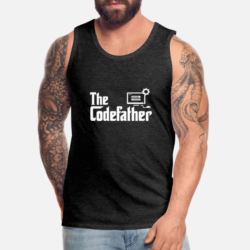 The Codefather Developer Coder Programmer Computer Männer Premium Bio Tank Top