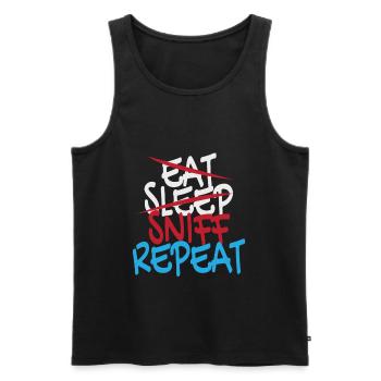 Eat Sleep Sniff Repeat Festival EDM Rave - Men's Premium Organic Tank Top - black - Front - AI Model Male 178 light (178cm)