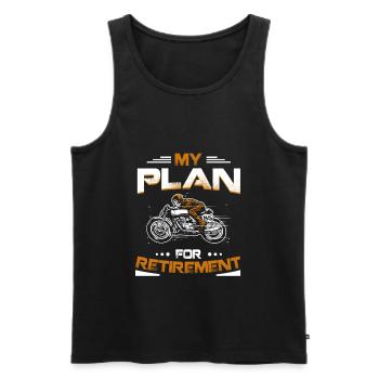 My Plan For Retirement Motorcycle Riding Motor - Men's Premium Organic Tank Top - black - Front - AI Model Male 178 light (178cm)