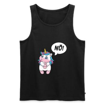 Einhorn Nein - Männer Premium Bio Tank Top - Schwarz - Vorne - AI Model Male 178 light (178cm)