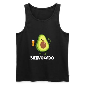 Biervocado Avocado Bier Party Alkohol Biertrinker - Männer Premium Bio Tank Top - Schwarz - Vorne - Michal (187cm)