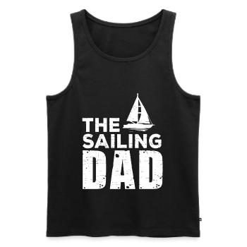 The Sailing Dad Sailor Dad Boating Sailing - Men's Premium Organic Tank Top - black - Front - Michal (187cm)
