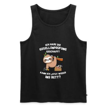 Gesellenprüfung geschafft Abschluss 2022 Faultier - Männer Premium Bio Tank Top - Schwarz - Vorne - Michal (187cm)