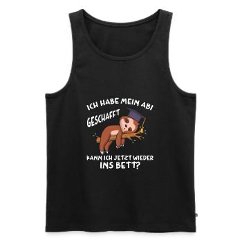 Abitur geschafft Abschluss 2022 - Männer Premium Bio Tank Top - Schwarz - Vorne - Michal (187cm)