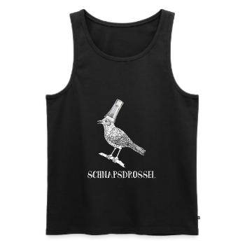 Schnapsdrossel Schnaps Party Alkohol Schnaps - Männer Premium Bio Tank Top - Schwarz - Vorne - AI Model Male 178 light (178cm)