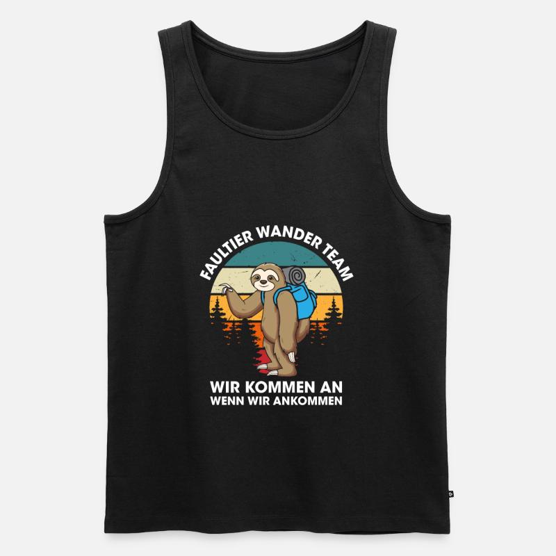 Faultier Wanderteam Faultier Wander Team - Männer Premium Bio Tank Top - Schwarz