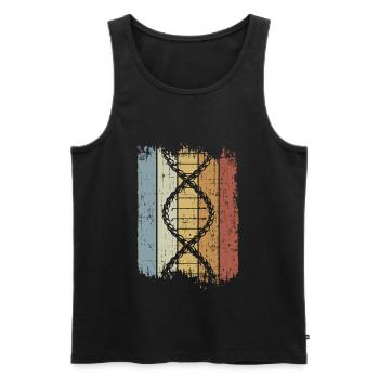 DNA Fahrradkette Fahrrad Rennrad MTB Radfahrer DNA - Männer Premium Bio Tank Top - Schwarz - Vorne - Michal (187cm)