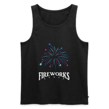 Feux d’artifice Personnel Feux d’artifice Pyrotechnie - Débardeur bio Premium Homme - noir - Devant - Michal (187cm)