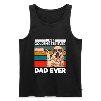 Best Golden Retriever Dad Ever Best Dog Dad - Men's Premium Organic Tank Top - black - Front - Michal (187cm)